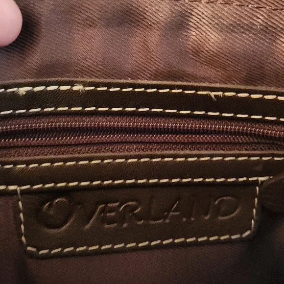 OVERLAND brown and White Leather Crossbody - Picture 5 of 11